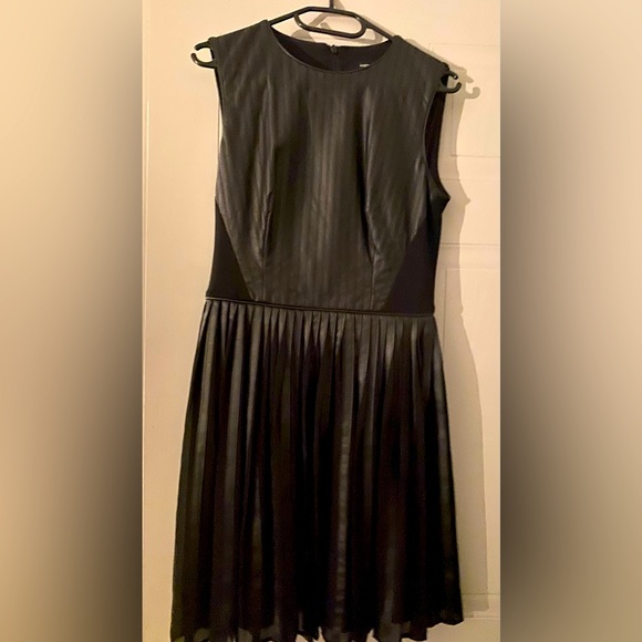 Black leather dress. Very flattering! - Picture 1 of 2